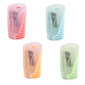 Точилка с контейнером BRAUBERG "CELL PASTEL", пастельные цвета ассорти, 272503 за 28 ₽. Точилки ручные.  Доставка по РФ. Без переплат!