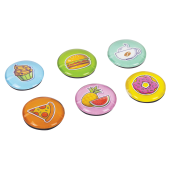 Магниты стеклянные 35 мм для досок магнитно-маркерных НАБОР 6 шт., "3D Street Food" BRAUBERG KIDS, круглые, блистер, 272515 за 207 ₽. Магниты для досок.  Доставка по РФ. Без переплат!