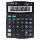 Калькулятор настольный STAFF STF-888-12 (200х150 мм), 12 разрядов, двойное питание, 250149 за 961 ₽. Калькуляторы настольные.  Доставка по РФ. Без переплат!