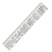 Линейка пластиковая 20 см BRAUBERG, справочная, русский язык, 210899 за 19 ₽. Линейки.  Доставка по РФ. Без переплат!