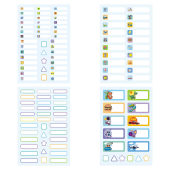 Наклейки бумажные для маркировки ПОДПИШУ ВСЕ для мальчиков, НАБОР 4 листа А5, 113 наклеек, HATBER за 113 ₽. Наклейки.  Доставка по РФ. Без переплат!
