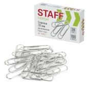 Скрепки STAFF "EVERYDAY", 28 мм, металлические, 100 шт., в картонной коробке, Россия, 220012 за 26 ₽. Скрепки канцелярские.  Доставка по РФ. Без переплат!