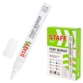 Маркер-краска лаковый (paint marker) 2-4 мм, БЕЛЫЙ, НИТРО-ОСНОВА, STAFF PROFIT, для любых поверхностей, 152577 за 62 ₽. Маркеры-краски лаковые.  Доставка по РФ. Без переплат!