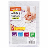 Коврик силиконовый для раскатки/запекания 46х66 см, фиолетовый, ПОДАРОК пластиковый нож, DASWERK, 608427 за 544 ₽. Коврики кулинарные.  Доставка по РФ. Без переплат!