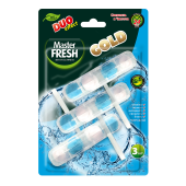 Блок туалетный подвесной твердый 3 шт. x 50 г, MASTER FRESH GOLD DUO EFFECT 5 в 1 "Морской", С0007434 за 326 ₽. Освежители для туалета.  Доставка по РФ. Без переплат!