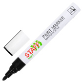 Маркер-краска лаковый (paint marker) 2-4 мм, ЧЕРНЫЙ, НИТРО-ОСНОВА, STAFF PROFIT, для любых поверхностей, 152578 за 61 ₽. Маркеры-краски лаковые.  Доставка по РФ. Без переплат!