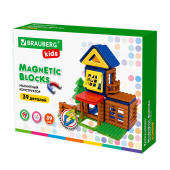 Магнитный конструктор MAGNETIC BUILD BLOCKS-39 "Построй дом", 39 деталей, BRAUBERG KIDS, 663849 за 1&nbsp;054 ₽. Конструкторы.  Доставка по РФ. Без переплат!