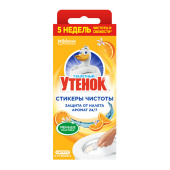 Освежитель/очиститель для унитаза/писсуара 3 шт. ТУАЛЕТНЫЙ УТЕНОК "Цитрус", стикер чистоты, 358976 за 170 ₽. Освежители для туалета.  Доставка по РФ. Без переплат!