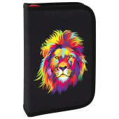 Пенал BRAUBERG с наполнением, 1 отделение, 1 откидная планка, 24 предмета, 21х14 см, "Colorful lion", 270725 за 612 ₽. Пеналы с наполнением.  Доставка по РФ. Без переплат!