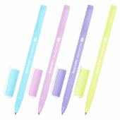 Ручка шариковая BRAUBERG SOFT TOUCH STICK "PASTEL" СИНЯЯ, мягкое покрытие, корпус ассорти, узел 0,7 мм, 143698 за 47 ₽. Ручки шариковые неавтоматические.  Доставка по РФ. Без переплат!