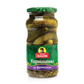 Корнишоны "По-французски" ДЯДЯ ВАНЯ консервированные, 460 г, 19583 за 395 ₽. Консервация овощная, фруктовая.  Доставка по РФ. Без переплат!
