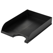 Лоток горизонтальный для бумаг BRAUBERG Standard, 350х253х65 мм, черный, 237947 за 195 ₽. Лотки горизонтальные (поддоны).  Доставка по РФ. Без переплат!