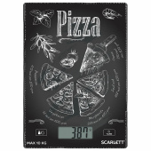 Весы кухонные SCARLETT SC-KS57P66, электронный дисплей, max вес 10 кг, тарокомпенсация, стекло за 890 ₽. Весы кухонные.  Доставка по РФ. Без переплат!