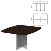 Столешница базы стола для переговоров "Приоритет" (1400х1200х750 мм), венге, К-911, К-911 венге за 18&nbsp;298 ₽. Набор мебели "Приоритет".  Доставка по РФ. Без переплат!