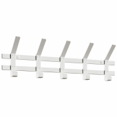 Вешалка настенная "Торонто-5", 168х580х85 мм, 5 крючков, металл, белая, ВНТ5 Б за 1&nbsp;157 ₽. Вешалки настенные.  Доставка по РФ. Без переплат!