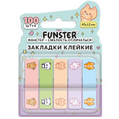 Закладки клейкие Z-сложения FUNSTER (ФАНСТЕР) "Животные", 45х12 мм, 100 шт. (5 цветов х 20 листов), в диспенсере, 116702 за 99 ₽. Закладки самоклеящиеся.  Доставка по РФ. Без переплат!