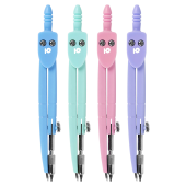 Циркуль ЮНЛАНДИЯ 120 мм, металлический, пастельные цвета ассорти, защитный колпачок, пластиковый пенал, дисплей, 210688 за 75 ₽. Циркули и готовальни.  Доставка по РФ. Без переплат!