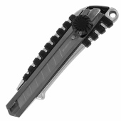 Нож канцелярский 18 мм BRAUBERG "Metallic", роликовый фиксатор, резиновые вставки, металл, 237159 за 412 ₽. Ножи канцелярские универсальные.  Доставка по РФ. Без переплат!