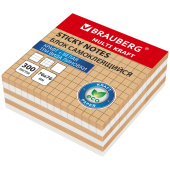 Блок самоклеящийся крафтовый (стикеры) BRAUBERG, MULTI KRAFT 76х76 мм, 300 листов, 115209 за 169 ₽. Блоки самоклеящиеся.  Доставка по РФ. Без переплат!