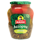 Овощное ассорти ДЯДЯ ВАНЯ маринованное (огурцы и томаты), 680 г, 19576 за 371 ₽. Консервация овощная, фруктовая.  Доставка по РФ. Без переплат!