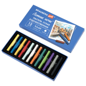 Пастель сухая художественная BRAUBERG ART "Летние ночи", 12 цветов, круглое сечение, 182089 за 179 ₽. Пастель художественная сухая.  Доставка по РФ. Без переплат!