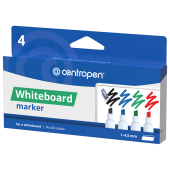 Маркеры стираемые для белой доски НАБОР 4 шт., 4 ЦВЕТА, CENTROPEN "Dry-Wipe", 8569/4, 1-4,5 мм, 585690401 за 348 ₽. Маркеры для досок.  Доставка по РФ. Без переплат!