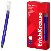 Ручка-роллер ERICH KRAUSE "Balance Stick Classic", СИНЯЯ, линия 0,35 мм, 63147 за 45 ₽. Ручки-роллеры.  Доставка по РФ. Без переплат!
