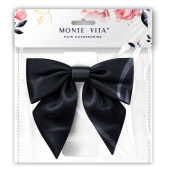 Бант для волос 17х7,5х15 см на заколке, черный, MONTE VITA (МОНТЕ ВИТА), 458837 за 155 ₽. Банты для волос.  Доставка по РФ. Без переплат!