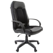 Кресло офисное BRABIX "Strike EX-525", экокожа черная, ткань черная, TW, 531381 за 13 890 ₽. Кресла для руководителей. Доставка по РФ. Без переплат!