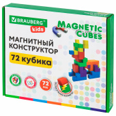 Магнитный конструктор MAGNETIC CUBES "КУБИЧЕСКИЙ", 72 магнитных кубика, BRAUBERG KIDS, 665724 за 2 043 ₽. Конструкторы.  Доставка по РФ. Без переплат!