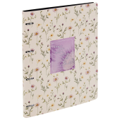 Тетрадь на кольцах БОЛЬШАЯ А4, 240х310 мм, 120 л., под кожу, BRAUBERG VISTA, "Пастельные цветы", 405204 за 892 ₽. Тетради на кольцах.  Доставка по РФ. Без переплат!