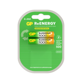 Батарейки аккумуляторные GP ReEnergy Ni-Mh мизинчиковые КОМПЛЕКТ 2 шт., ААА (HR03), 950 mAh, 100AAAHCRGY, 100AAAHCRGY-2CR за 738 ₽. Аккумуляторные батарейки.  Доставка по РФ. Без переплат!
