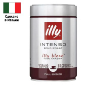 Кофе молотый ILLY "Intenso" 250 г в жестяной банке, арабика 100%, ИТАЛИЯ, 46 за 1&nbsp;788 ₽. Кофе молотый.  Доставка по РФ. Без переплат!