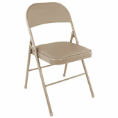 Стул складной BRABIX "Golf Plus CF-003 КОМФОРТ", бежевый каркас, кожзам бежевый, В КОРОБЕ, 533027 за 3&nbsp;162 ₽. Стулья для персонала и посетителей.  Доставка по РФ. Без переплат!
