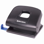 Дырокол BRAUBERG "Extra", до 20 листов, черный, 229091 за 467 ₽. Дыроколы настольные.  Доставка по РФ. Без переплат!