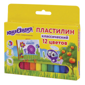Пластилин классический ЮНЛАНДИЯ "ЮНЛАНДИК-ЖИВОПИСЕЦ", 12 цветов, 240 г, ВЫСШЕЕ КАЧЕСТВО, 105029 за 90 ₽. Пластилин.  Доставка по РФ. Без переплат!