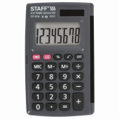 Калькулятор карманный STAFF STF-6248 (104х63 мм), 8 разрядов, двойное питание, 250284 за 326 ₽. Калькуляторы карманные.  Доставка по РФ. Без переплат!