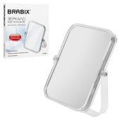 Зеркало настольное BRABIX, 19х16 см, двустороннее, с увеличением, прозрачная рамка, 607423 за 556 ₽. Зеркала.  Доставка по РФ. Без переплат!