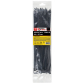 Хомут-стяжка нейлоновая, 4,8х370 мм, КОМПЛЕКТ 100 шт., черная, ГРАНДМАСТЕР, 702209 за 199 ₽. Хомуты (стяжки).  Доставка по РФ. Без переплат!