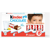 Шоколад KINDER с молочной начинкой 100 г, порционный, 9020000000700 за 344 ₽. Шоколад.  Доставка по РФ. Без переплат!
