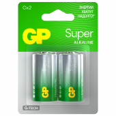 Батарейки GP Super, С (LR14, 14А), алкалиновые, КОМПЛЕКТ 2 шт., блистер, 14A-2CR2 за 471 ₽. Батарейки.  Доставка по РФ. Без переплат!