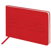 Еженедельник датированный 2026 МАЛЫЙ ФОРМАТ 105х160 мм, А6, BRAUBERG "Imprint", тиснение, красный, 117211 за 70 ₽. Еженедельники.  Доставка по РФ. Без переплат!