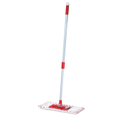 Швабра КОМПЛЕКТ черенок 75-130 см + флаундер 40 см + МОП микрофибра/абразив (ТИП К), PERKLIN (ПЕРКЛИН), 700980 за 652 ₽. Швабры для пола.  Доставка по РФ. Без переплат!