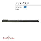 Ручка гелевая BRUNO VISCONTI "Super Slim Black", СИНЯЯ, узел 0,28 мм, линия 0,2 мм, 20-0398 за 91 ₽. Ручки гелевые неавтоматические.  Доставка по РФ. Без переплат!