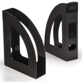 Лоток вертикальный для бумаг "Респект-эконом" (220х290 мм), ширина 70 мм, полипропилен, черный, ЛТВ-30855 за 266 ₽. Лотки вертикальные (стойки-уголки).  Доставка по РФ. Без переплат!