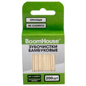 Зубочистки бамбуковые 200 шт. в коробке с подвесом, BOOMHOUSE (БУМХАУС), 701954 за 20 ₽. Зубочистки.  Доставка по РФ. Без переплат!