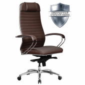 Кресло офисное МЕТТА "SAMURAI" KL-1.04, экокожа, темно-коричневое за 38 467 ₽. Кресла SAMURAI. Доставка по РФ. Без переплат!