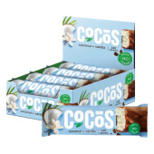 Батончик FITNESSHOCK "Cocos" ваниль-кокос, БЕЗ САХАРА, 12 шт. по 35 г в шоубоксе, 26112 за 1&nbsp;134 ₽. Шоколад.  Доставка по РФ. Без переплат!