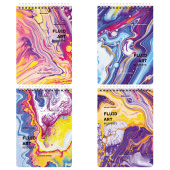 Блокнот А5 (146х206 мм), 80 л., гребень, картон, клетка, BRAUBERG, "Colorful art", 114371 за 77 ₽. Блокноты.  Доставка по РФ. Без переплат!