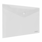 Папка-конверт с кнопкой BRAUBERG "SUPER", А4, прозрачная, ПРОЧНАЯ 0,2 мм, 272876 за 34 ₽. Папки-конверты с кнопкой.  Доставка по РФ. Без переплат!